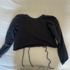 Black Motel Backless shirt with ties! Perfect going out top